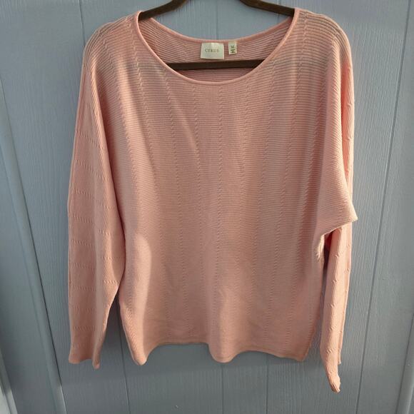 Cyrus Ribbed Knit Sweater Size Medium – Minimalist, Soft, Classic Blush - Picture 1 of 6